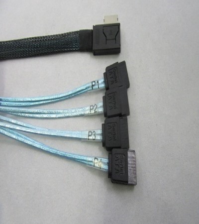 Oculink (SFF-8611) Right or Left Side Angled to SATA Straight w/o Latch