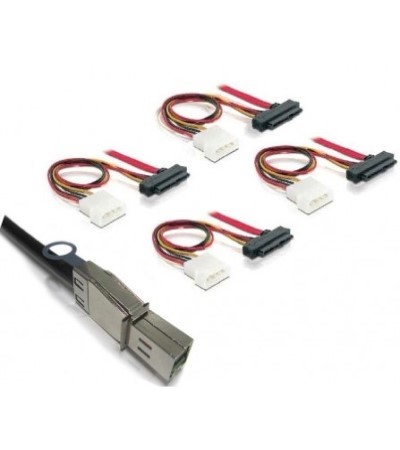 HDmini SAS SFF-8644 to 4x SAS SFF-8482 29 pin